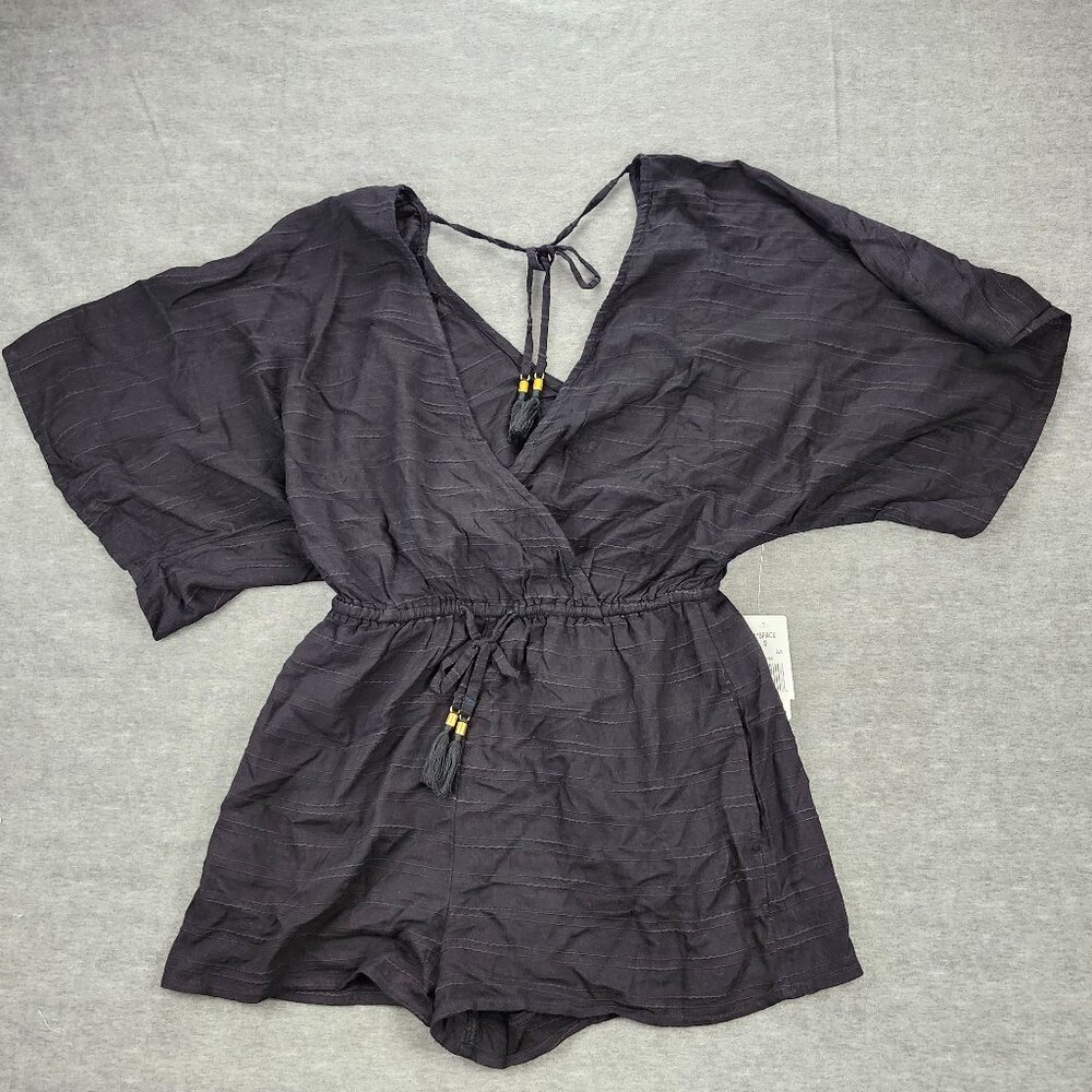 L*Space Kokomo Black Romper Size S Deep V-Neck